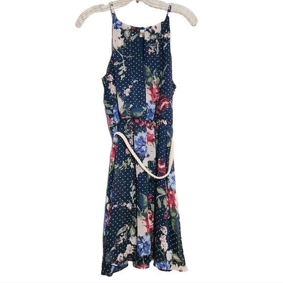 IZ Buyer | Women's Multi-Colored Mixed Print Belted Mini Dress (Size Medium) - Picture 14 of 14